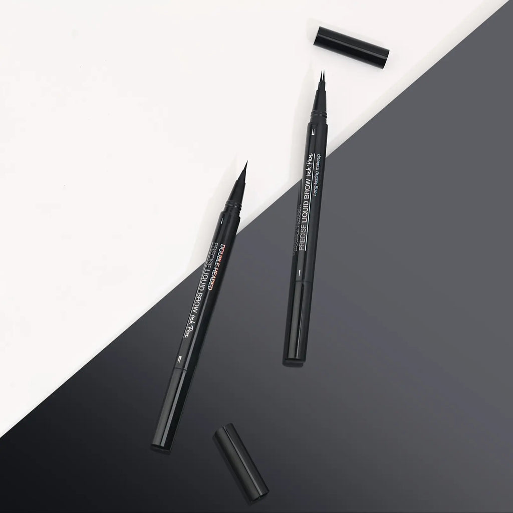 Waterproof Sweat-Proof Smudge-Free Eyebrow Pencil, Liquid Dual-Ended 2-In-1, Long-Lasting Color Lock, Perfect Gift